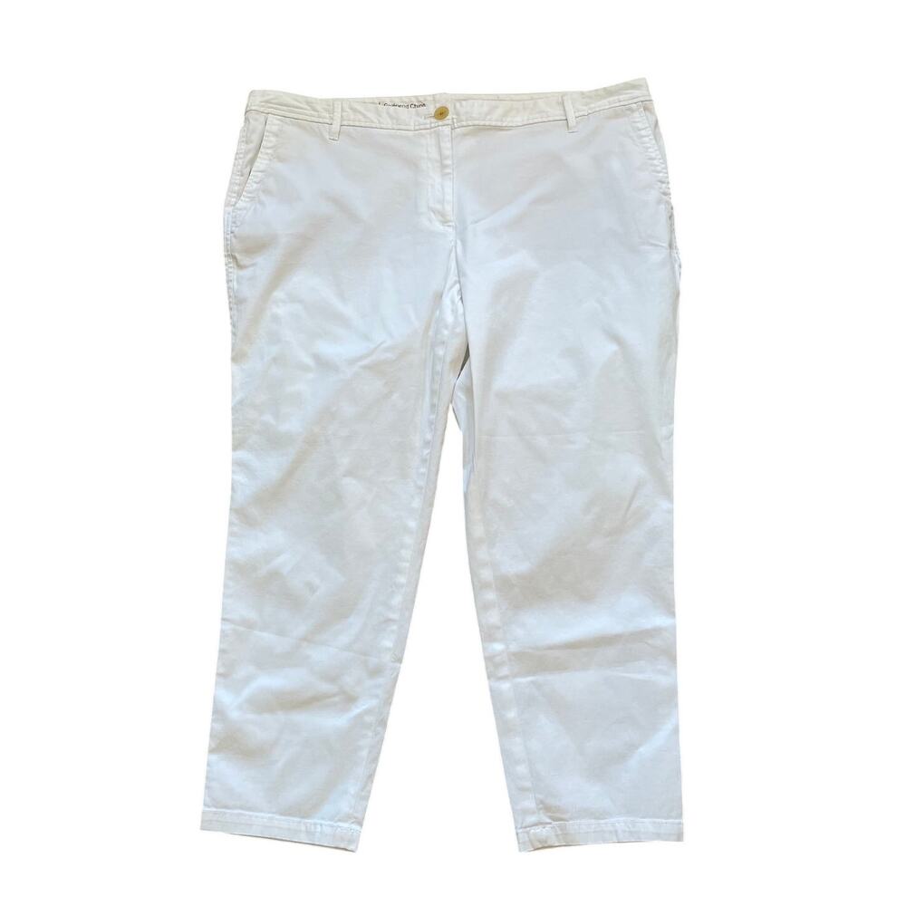 Talbots White Girlfriend Chinos, Classic, Minimalist, Size 16WP